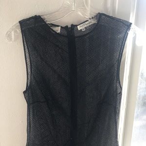 Karl Lagerfeld Mesh-Like Tank Zip Top